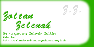 zoltan zelenak business card